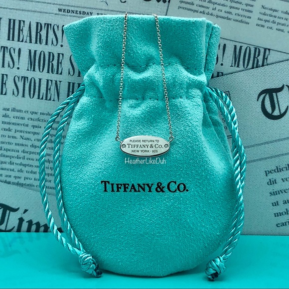 Tiffany & Co. Jewelry - Authentic Please Return To Tiffany & Co. Oval I.D. Diamond Pendant Necklace